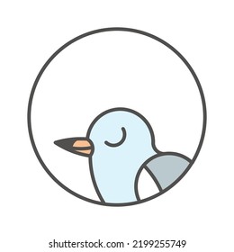 Simple vector image of a seagull, can be used as logotype or icon
