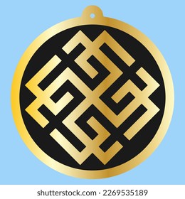 A Simple Vector Image Of A Slavic Amulet. Image For A Medallion, etc.