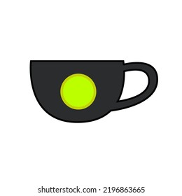 Simple vector image of a sun patterned cup.