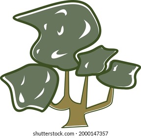 simple vector image of a tree