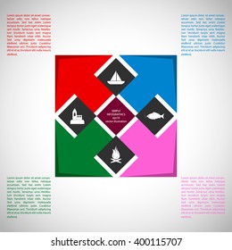 Simple vector info graphics with tourism theme