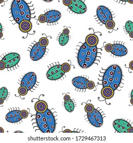 Simple Vector Insect Seamless Repeat Pattern