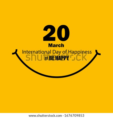 simple vector international day of happyness