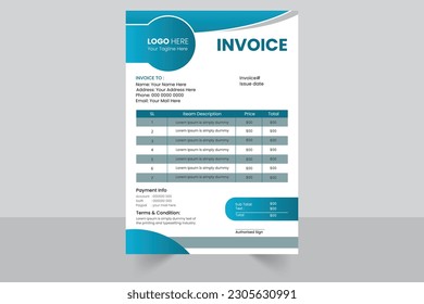 Simple Vector Invoice Design Template