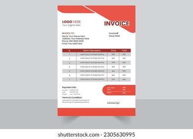 Simple Vector Invoice Design Template