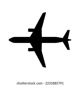 Simple vector isolated commercial airplanes.