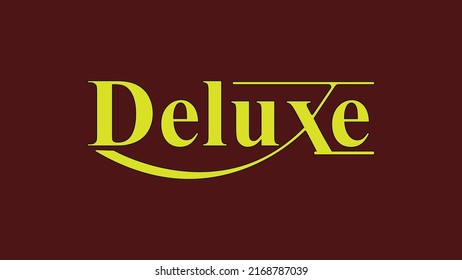 einfaches Vektordesign des Wortes Deluxe