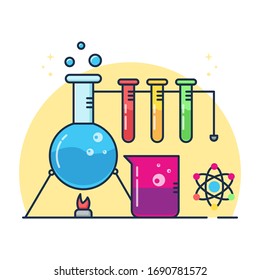 Simple Vector Laboratory Icon Concept Flat Illustration