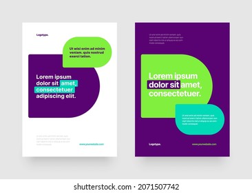 Simple vector layout template with abstract shapes for events, companies or any business related.