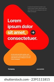 Simple vector layout template for events, companies or any business related. With a frame for your message. Design for flyer, poster, cover, brochure, banner or any layout.