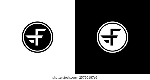 simple vector letter F initial logo