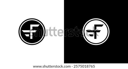 simple vector letter F initial logo