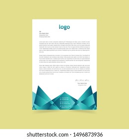 Simple Vector Letter Head Template with standard sizes