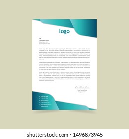 Simple Vector Letter Head Template with standard sizes
