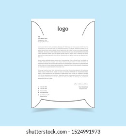 Simple Vector Letter Head Template with standard sizes.