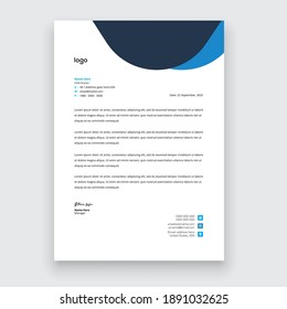Simple Vector Letter Head Template vector illustration .