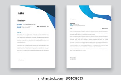 Simple Vector Letter Head Template with standard sizes.