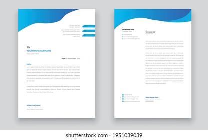 Simple Vector Letter Head Template with standard sizes.