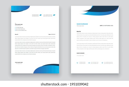 Simple Vector Letter Head Template with standard sizes.