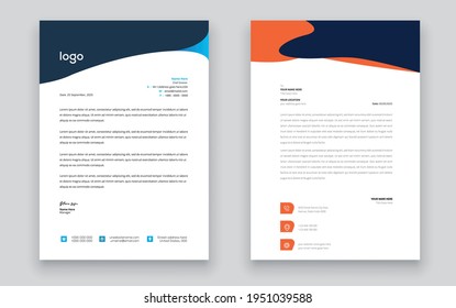 Simple Vector Letter Head Template with standard sizes.