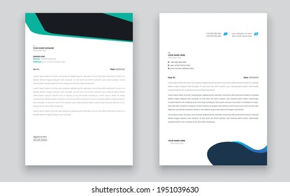 Simple Vector Letter Head Template with standard sizes.