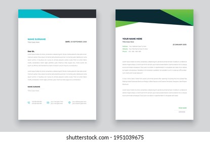 Simple Vector Letter Head Template with standard sizes.