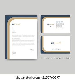 simple vector letterhead and business card design for any kind of use