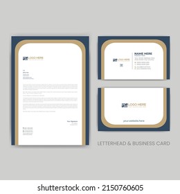 simple vector letterhead and business card design for any kind of use