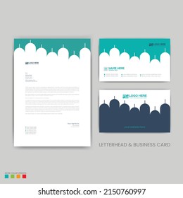 simple vector letterhead and business card design for any kind of use