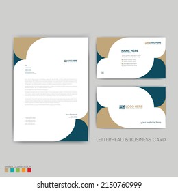 simple vector letterhead and business card design for any kind of use