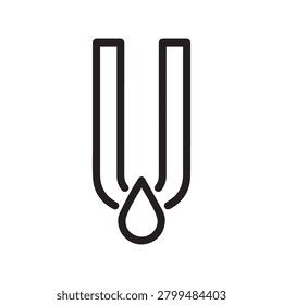 Simple vector line art of a traditional Hindu religious Tilak symbol worn on the forehead.