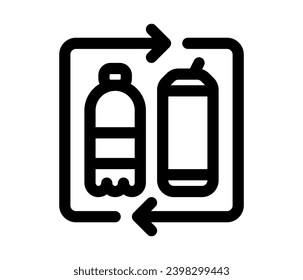 Simple vector line icon of fast-moving consumer goods