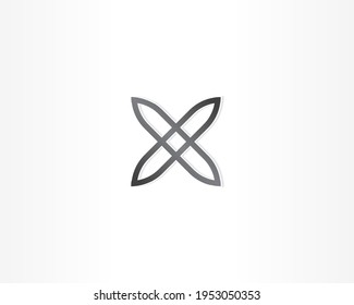 Simple vector line logo design with black color concept