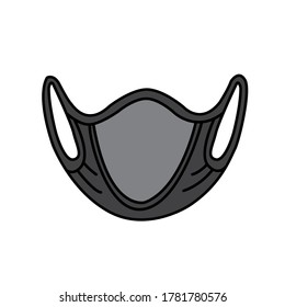 Simple vector line Safety Mask, corona, respiratory,
hospital protecting mask , air soft 