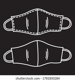 Simple vector line Safety Mask, corona, respiratory mask,
hospital protecting mask, air soft
