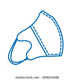 Simple vector line Safety Mask, corona mask, respiratory mask,
hospital protecting mask