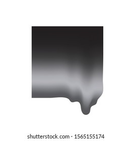 Simple Vector Liquid Black and White Shape. Trendy Universal Minimalist Object For Your Futurism Design, Animation, Fanzine Art, Scrapbooking, Collage, Vaporwave footages