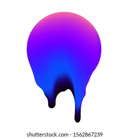 Simple Vector Liquid Gradient Shape. Trendy Universal Minimalist Object For Your Futurism Design, Animation, Fanzine Art, Scrapbooking, Collage, Vaporwave footages