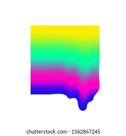 Simple Vector Liquid Gradient Shape. Trendy Universal Minimalist Object For Your Futurism Design, Animation, Fanzine Art, Scrapbooking, Collage, Vaporwave footages