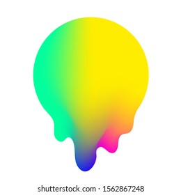 Simple Vector Liquid Gradient Shape. Trendy Universal Minimalist Object For Your Futurism Design, Animation, Fanzine Art, Scrapbooking, Collage, Vaporwave footages