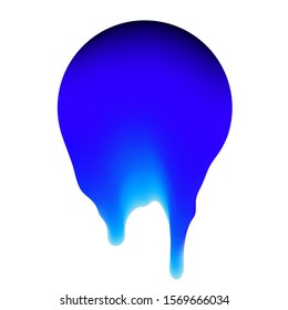 Simple Vector Liquid Gradient Shape. Trendy Universal Minimalist Object For Your Futurism Design, Animation, Fanzine Art, Scrapbooking, Collage, Vaporwave footages