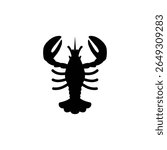 Simple vector lobster sea crustacean symbol