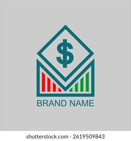 Simple vector logo about finance and business theme, suitable for company logo