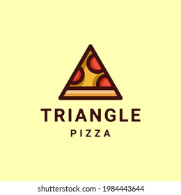 Simple Vector Logo Cartoon Design of Pizza