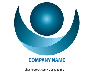 Simple vector logo for companies or communities that are easy to edit and customize