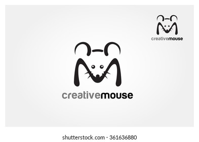 Simple Vector Logo Creative Mouse