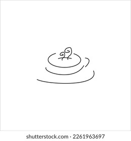 Simple vector logo of a cup of hot coffe