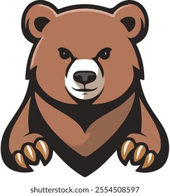 A simple vector logo design for bear