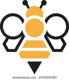 A simple vector logo design for bee
