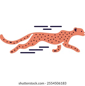 A simple vector logo design for cheetah